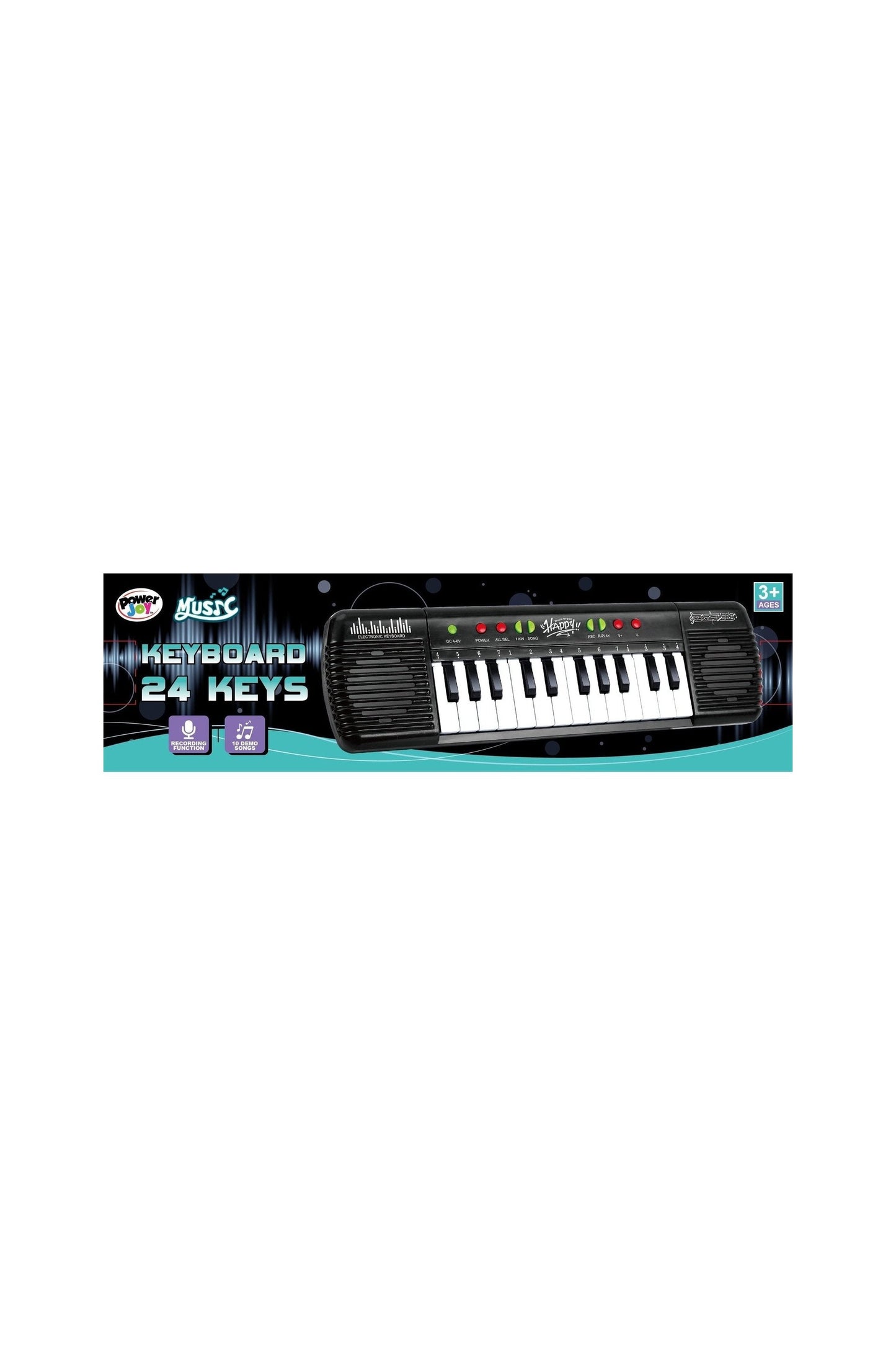 P.Joy Music Keyboard 24Keys with Mic Battery Operated