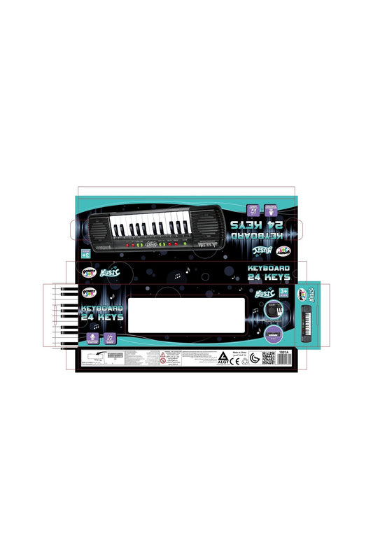 P.Joy Music Keyboard 24Keys with Mic Battery Operated