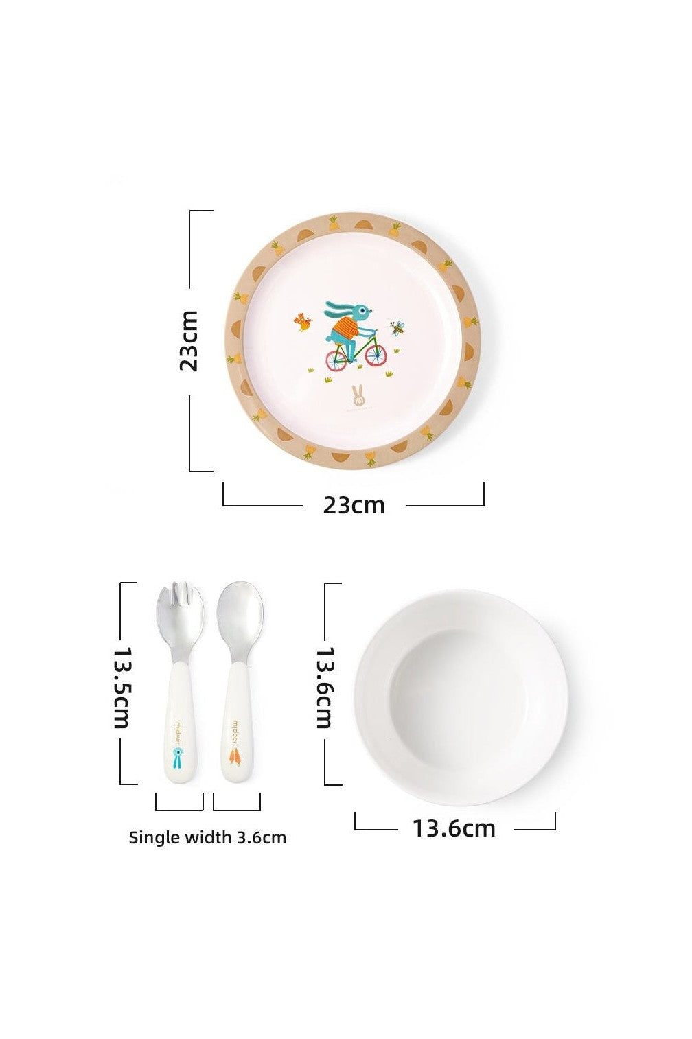 Kids Tableware Set - Mrs.Bunny