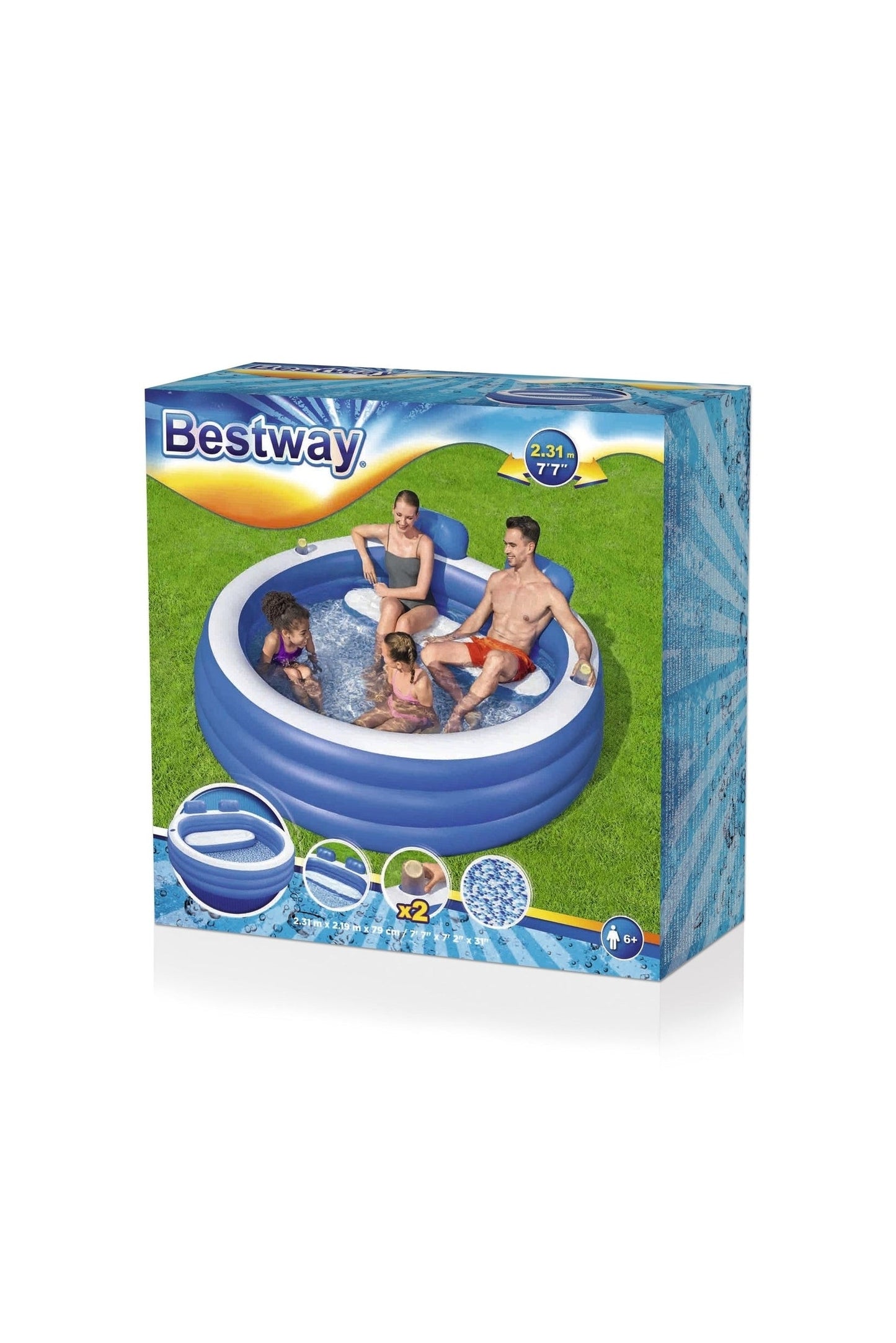 Bway Family Pool Splsh Pradise231X219X79