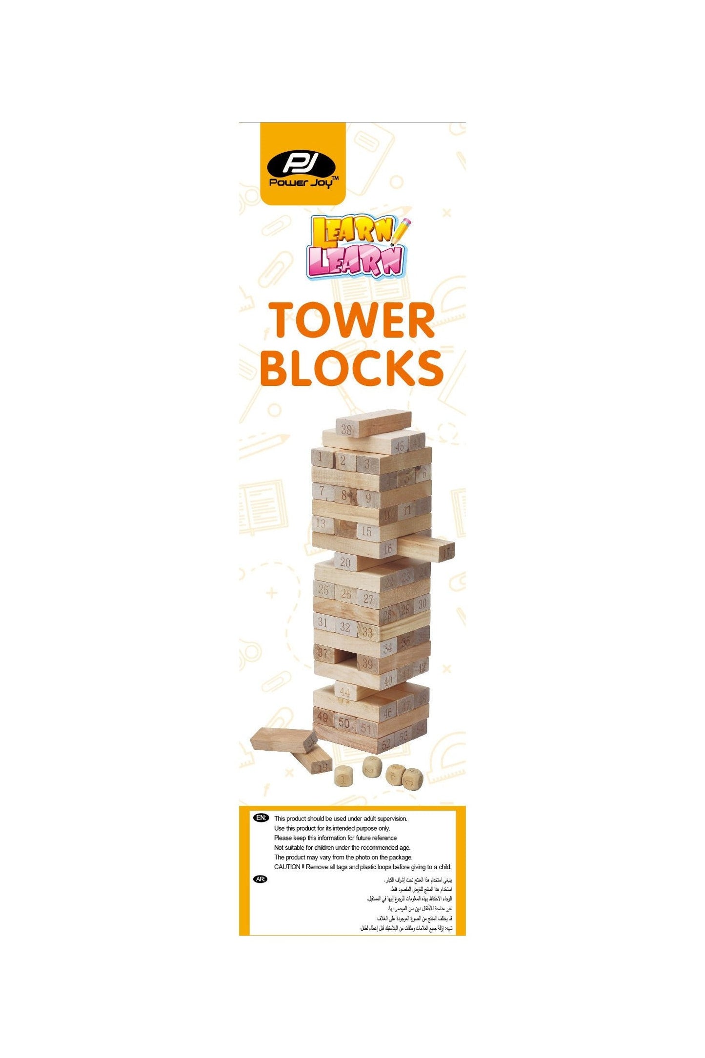 Power Joy Tower Blocks 54pieces with 4Dices