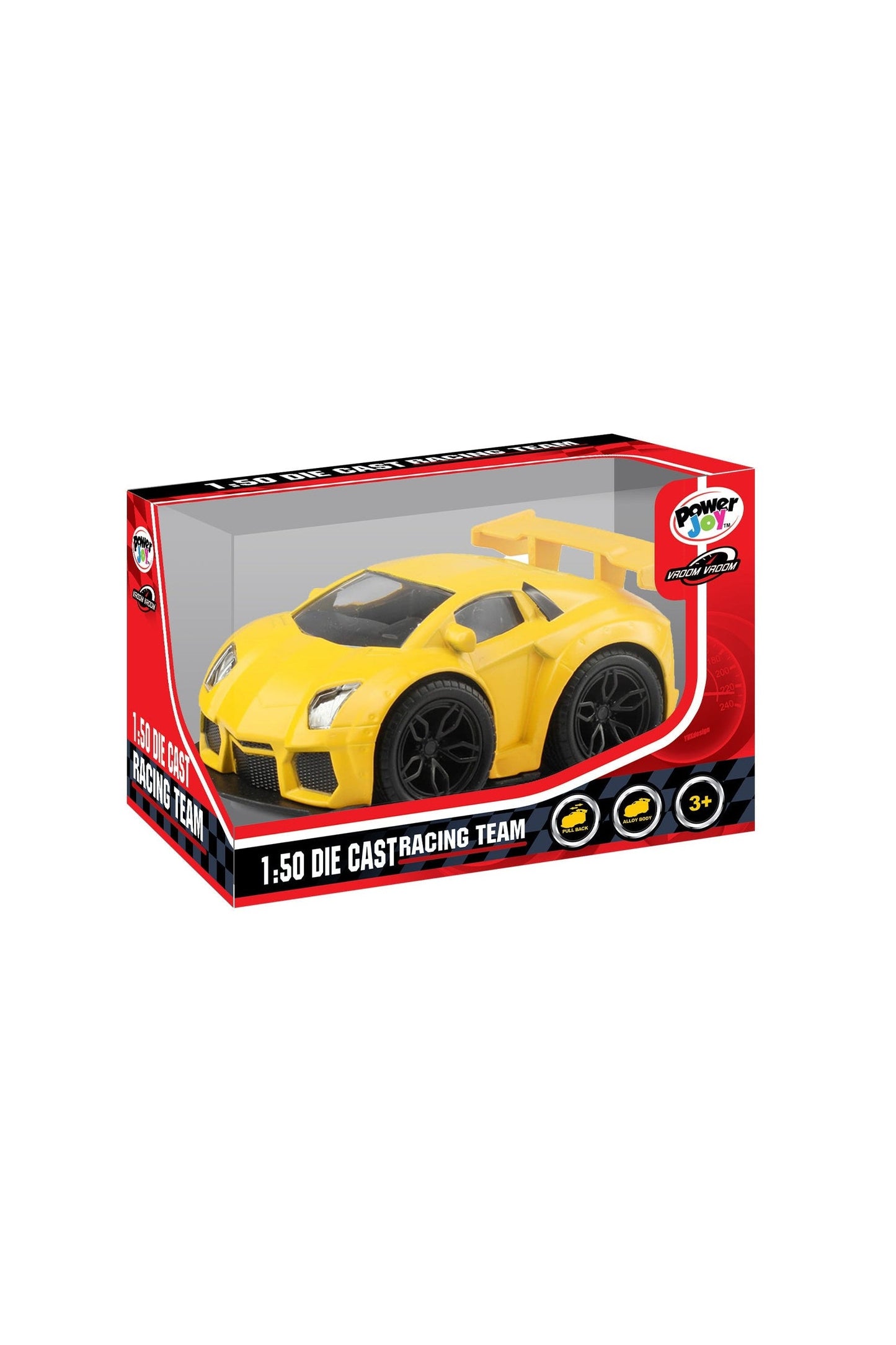 مجموعة سيارات P.Joy Vroom Diecast Racing Team بمقياس 1/50، 3 قطع