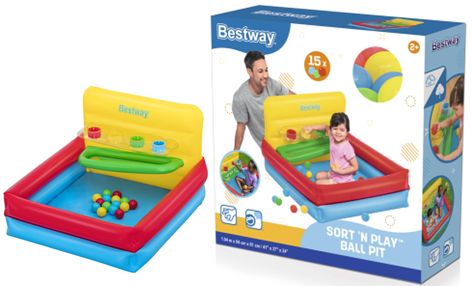 حفرة كرات Bway Sort N Play مقاس 104X94X61 سم