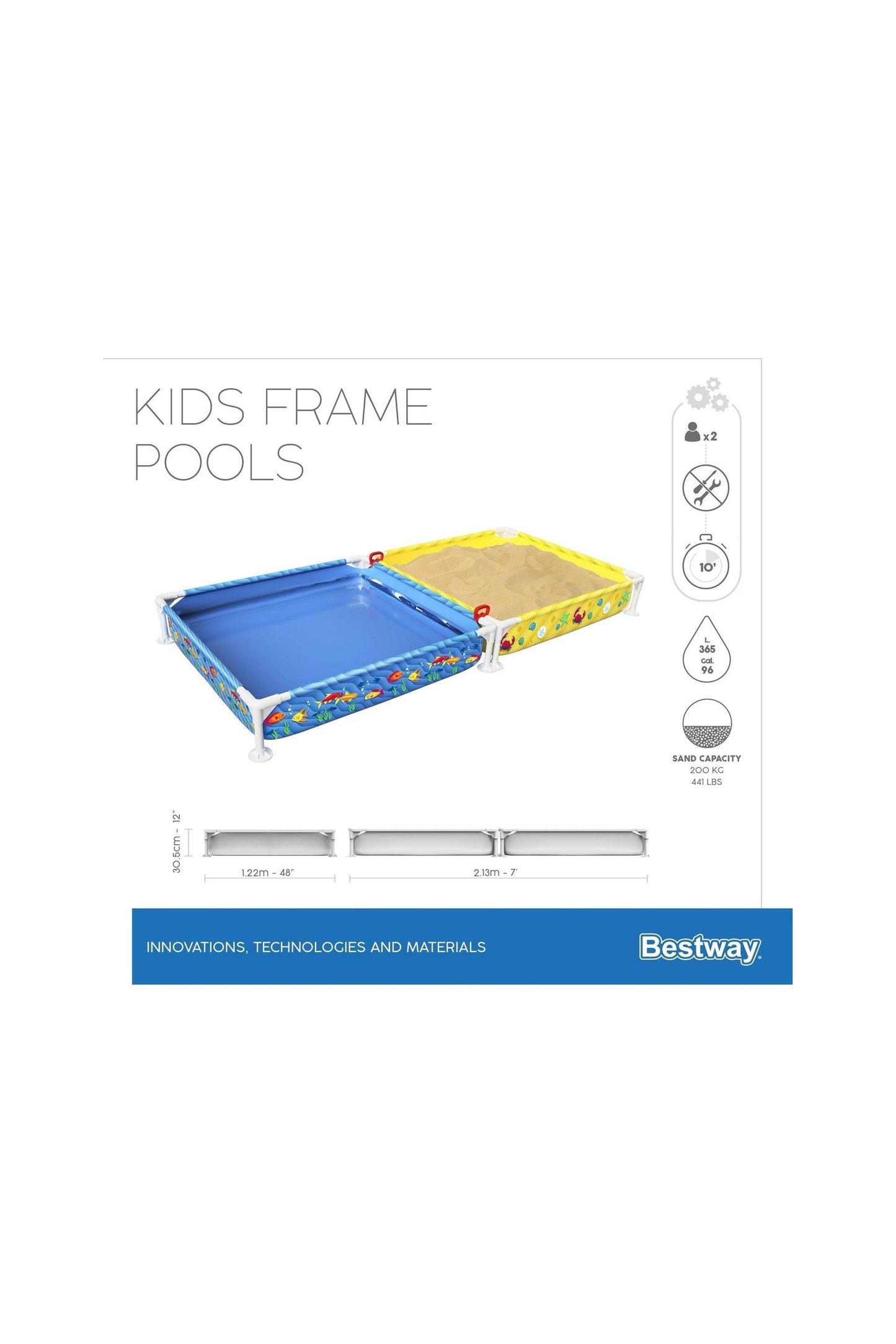 Bestway Frame Pool & Sandpit 213X122X305Cm