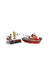 Lego City Fire Dock Side Fire Boat Building Set