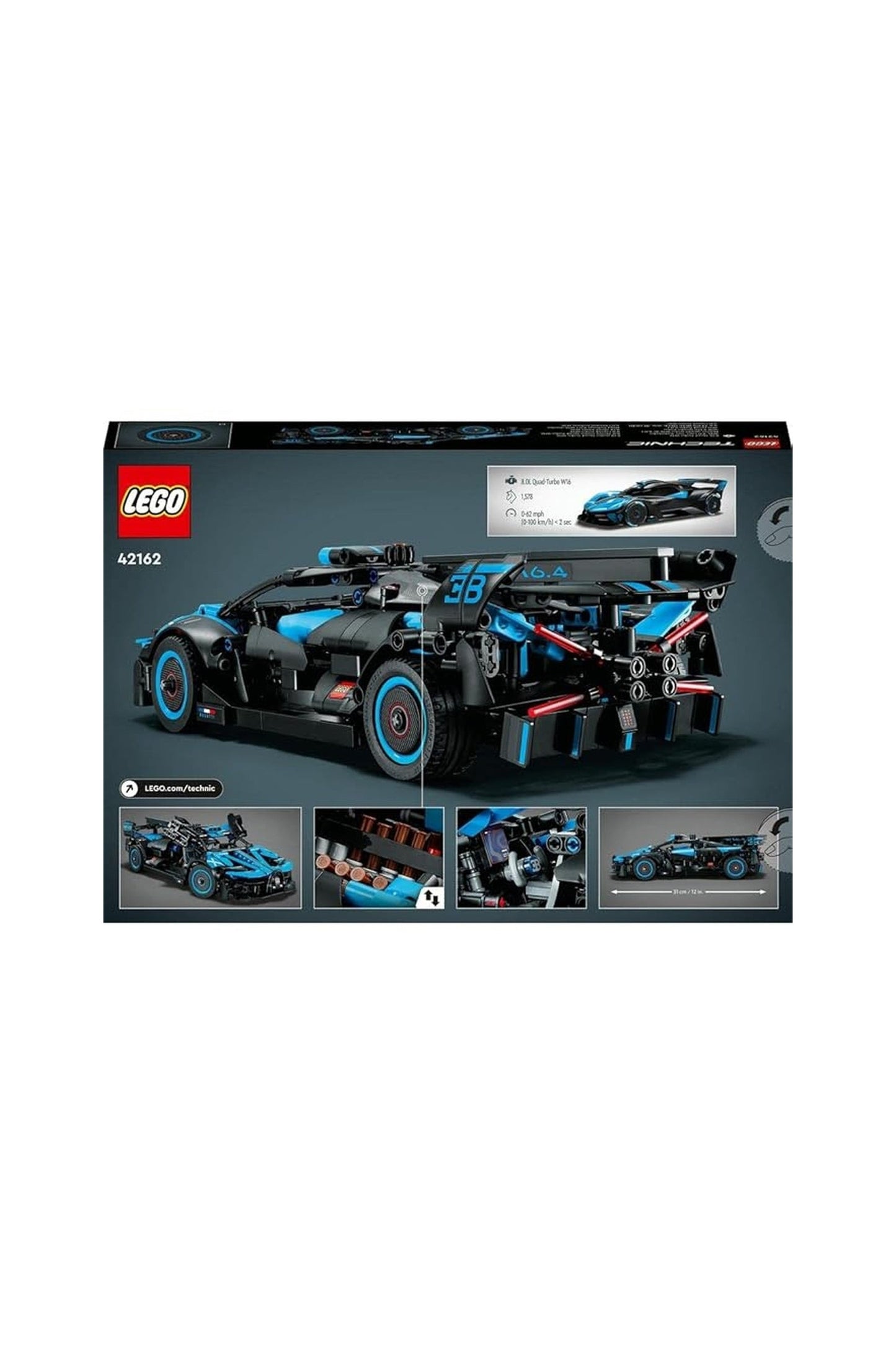 Lego Bugatti Bolide Agile Blue Building Toy Set