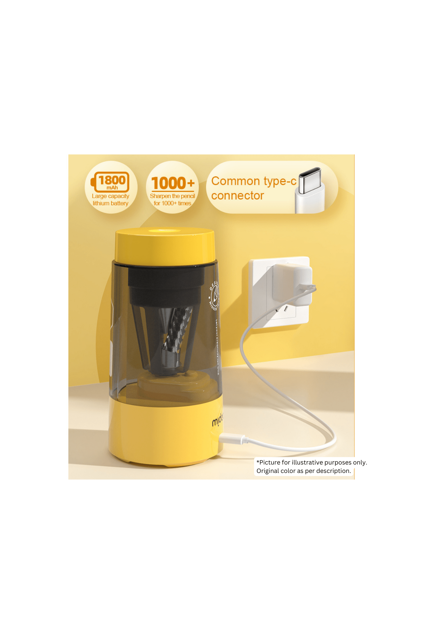 Automatic Pencil Sharpener - Yellow