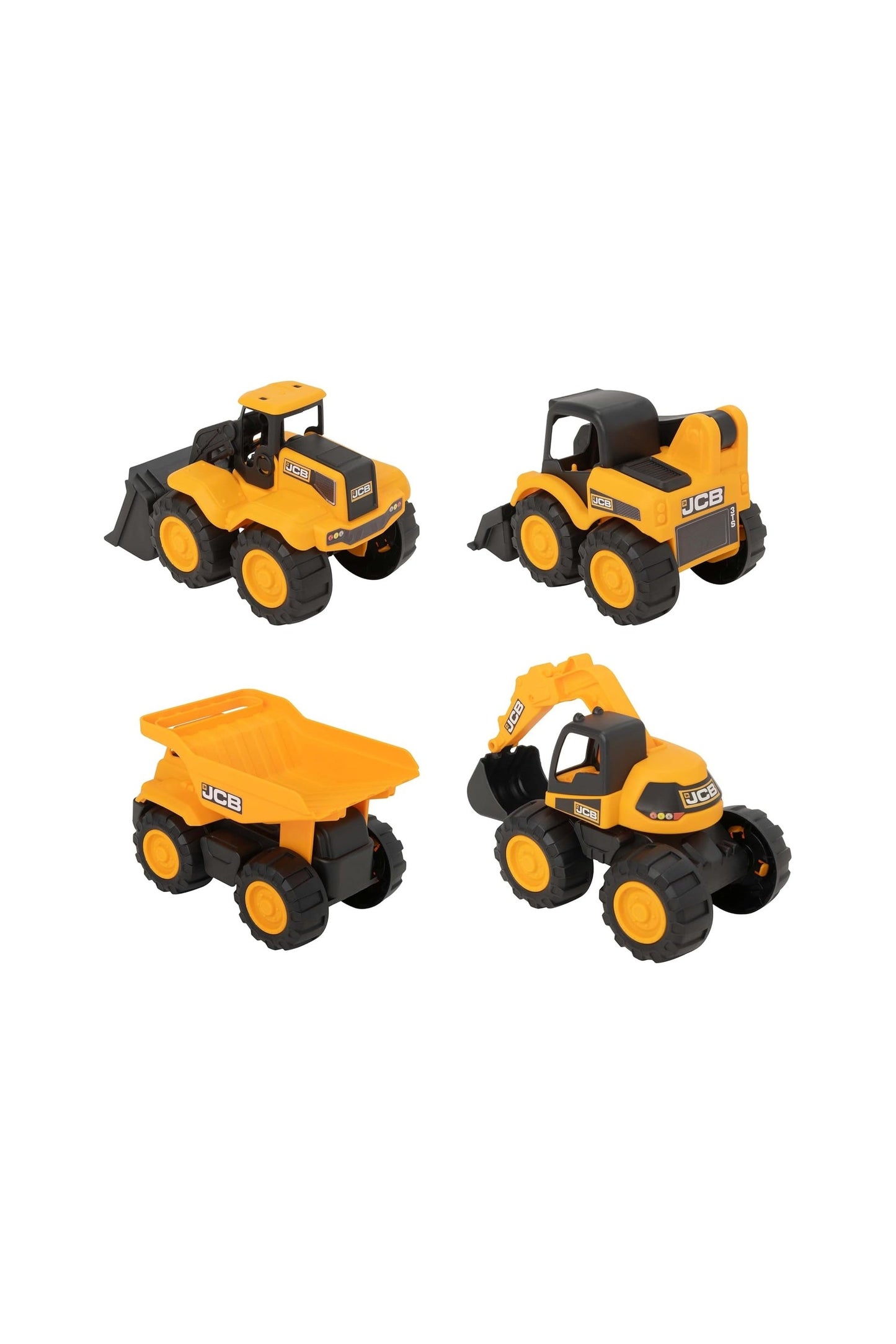 Tz Jcb 7" Tough Trucks 4Pk