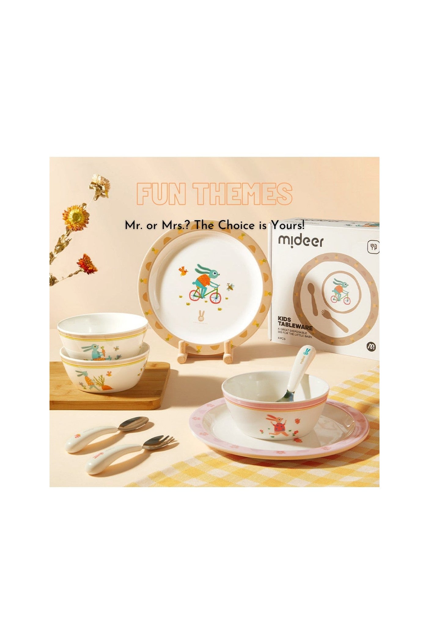 Kids Tableware Set - Mrs.Bunny