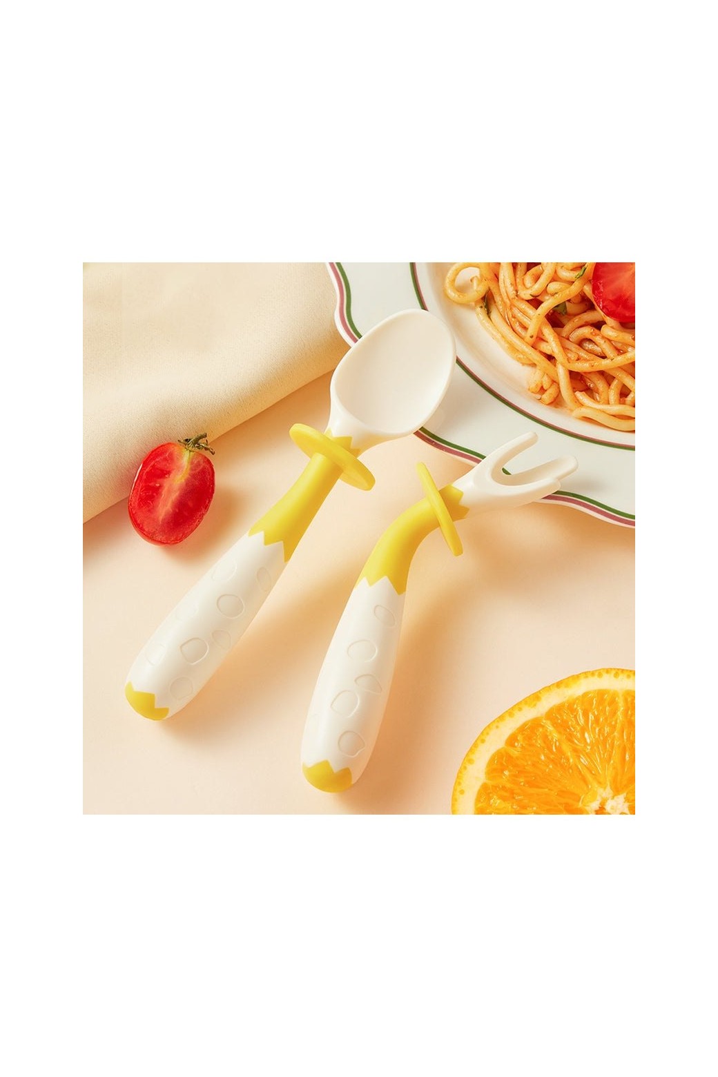 Bendable Cutlery For Kids - Yellow