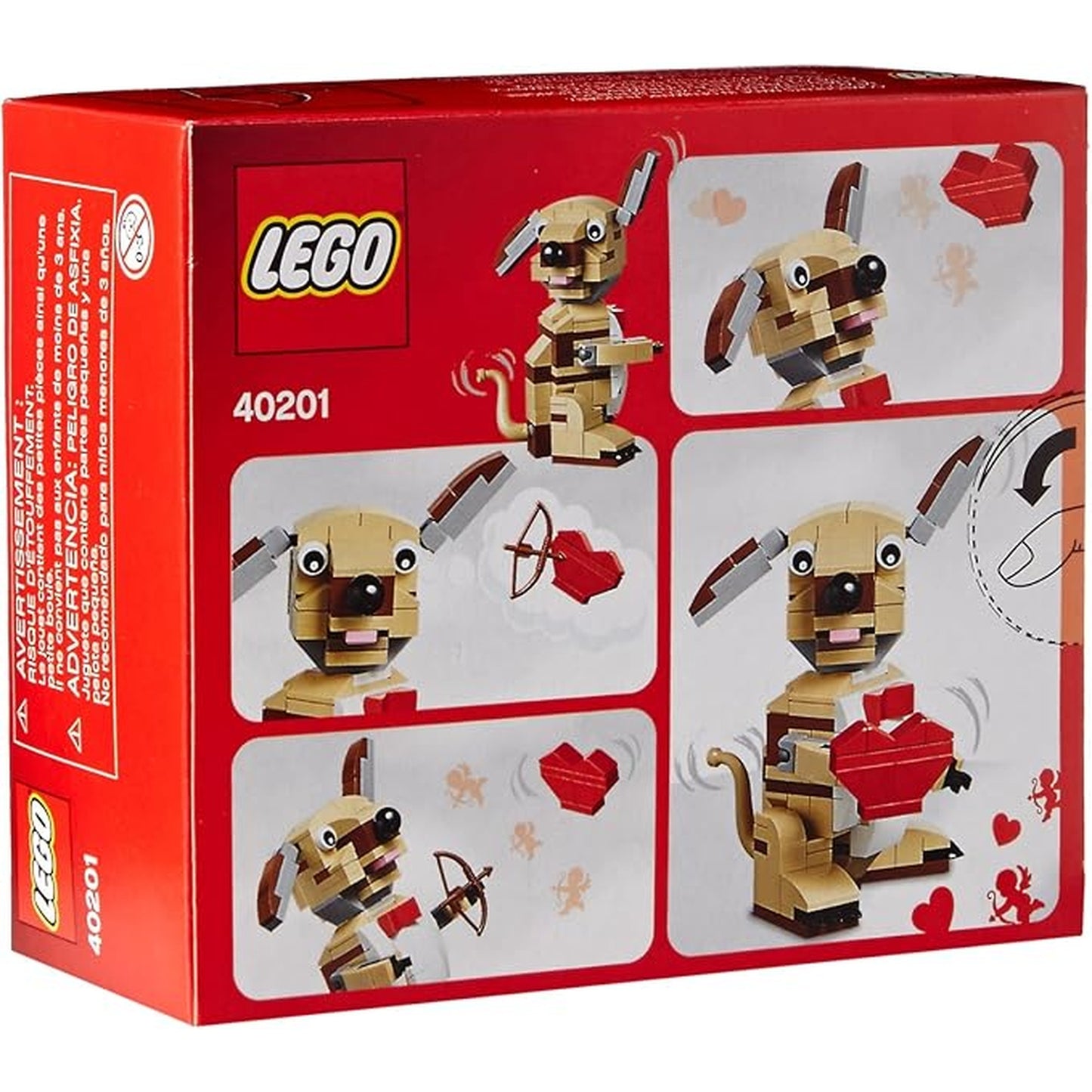 Lego Bricks & More Valentines Cupid Dog 40201 Building Kit