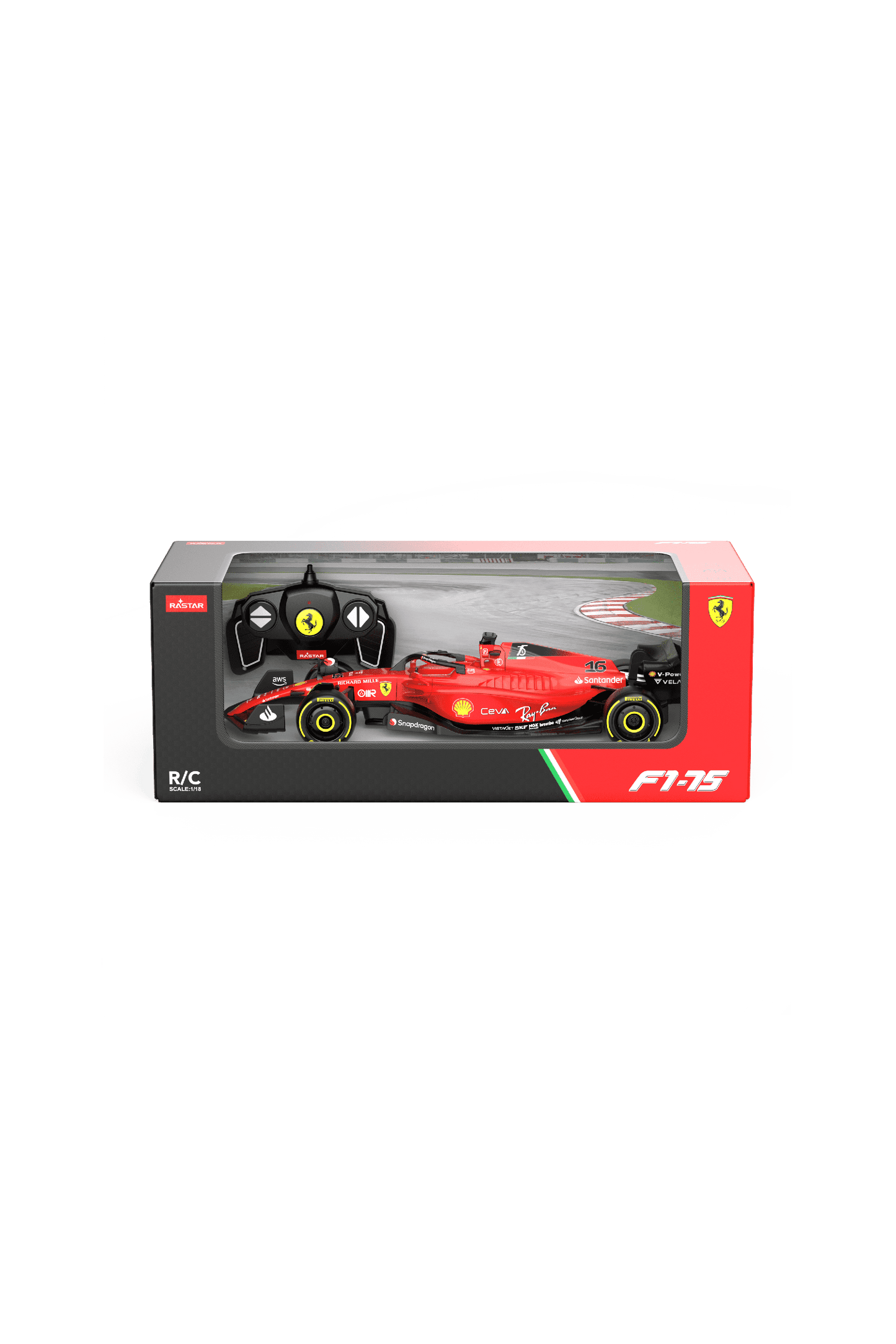 Power Joy Remote Control Ferrari F1-75 1/18 Battery Operated