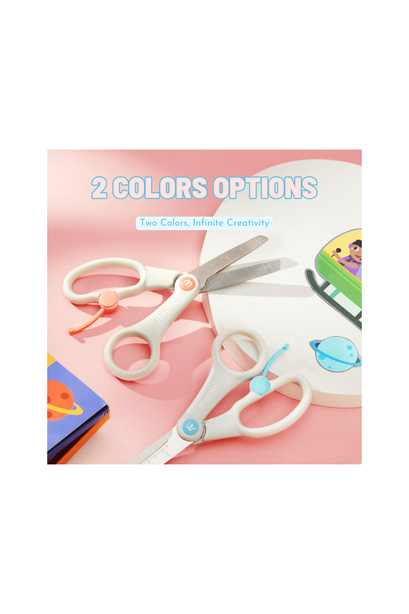 Kids Safety Scissors - Coral Pink