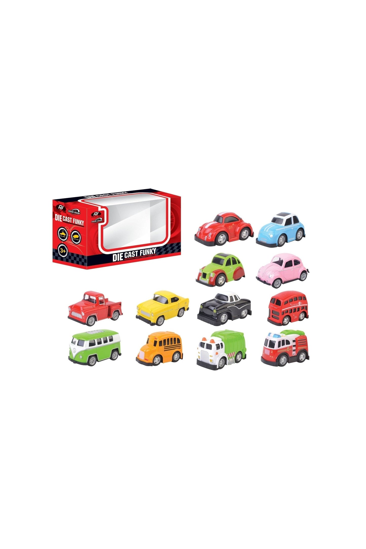 Power Joy Vroom Vroom Diecast Funky Car Assorted (Color May Vary)