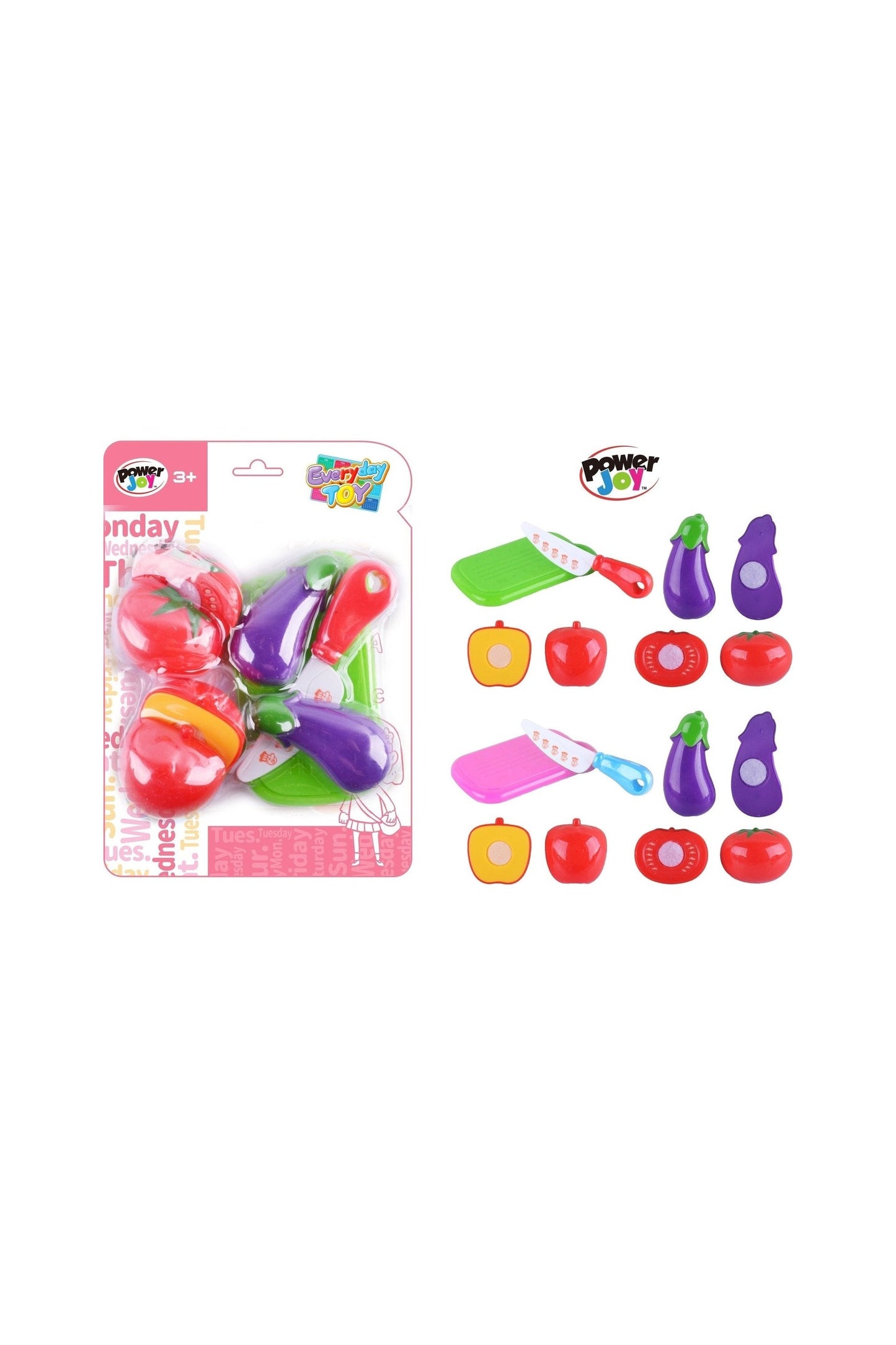 Power Joy Everyday Toy Fruit & Vegetable Set  Assorted (Style and Color May Vary)