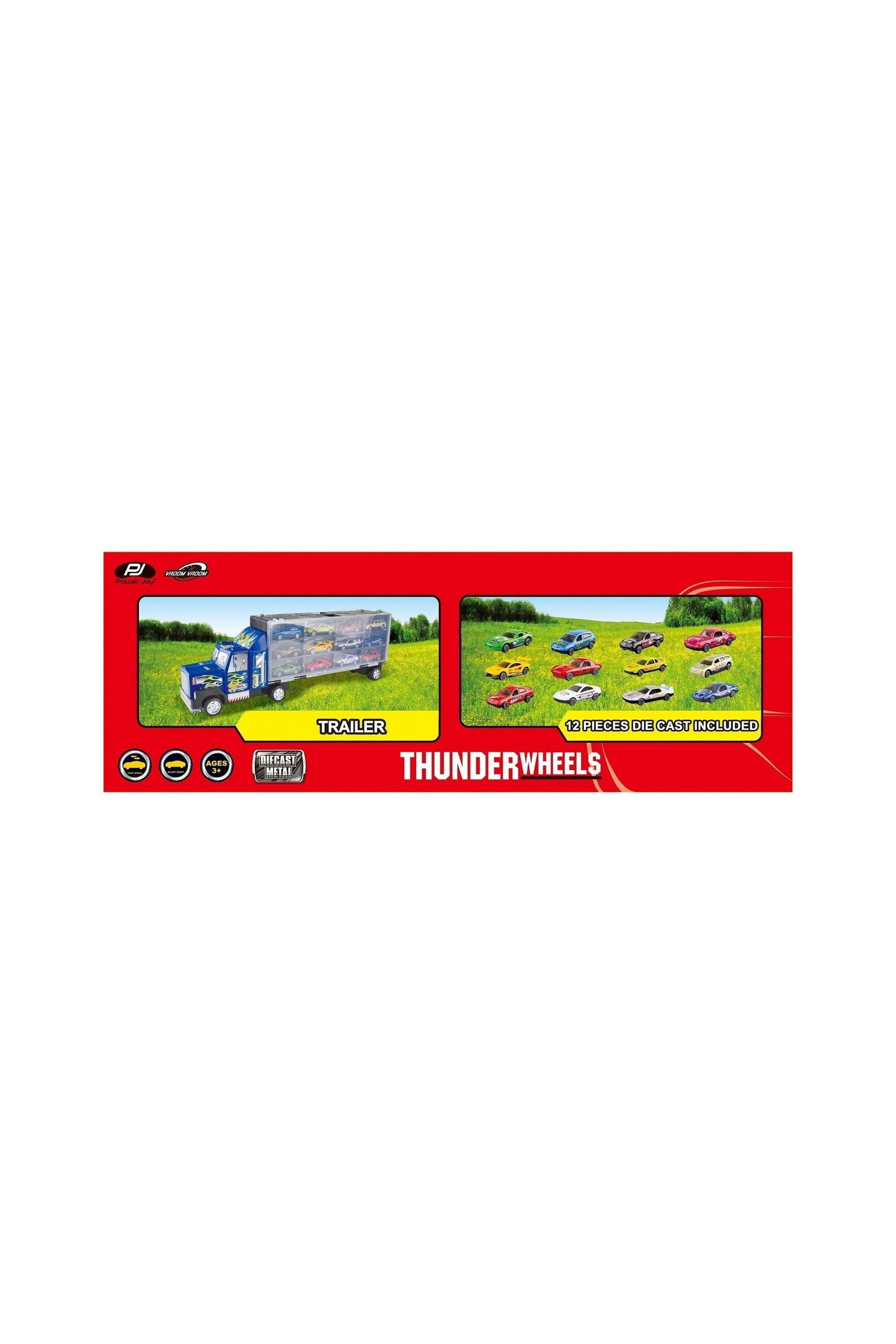 عجلات Thunder المصبوبة من Power Joy Vroom Vroom