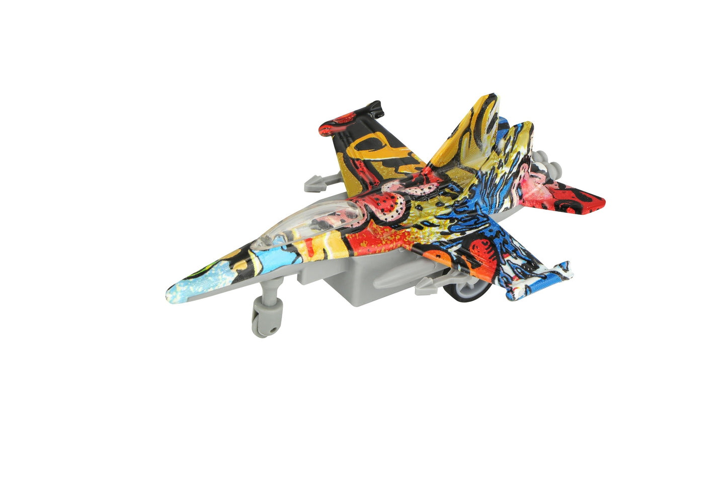 Power Joy Everyday Toy Pullback Diecast Fighter 1/80  Assorted (Style and Color May Vary)