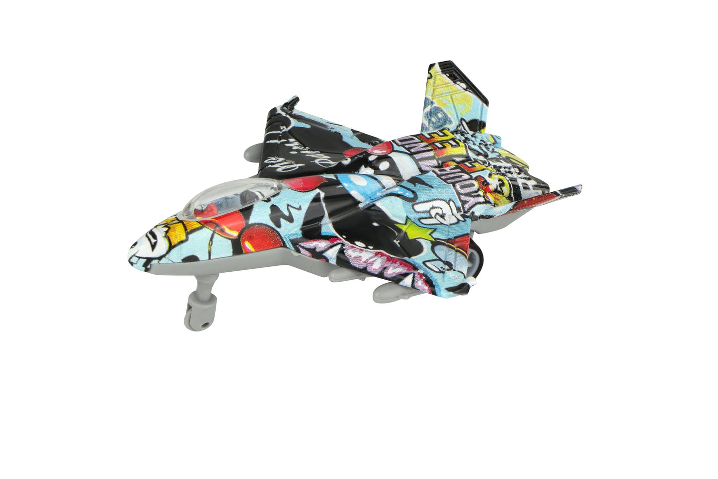 Power Joy Everyday Toy Pullback Diecast Fighter 1/80  Assorted (Style and Color May Vary)