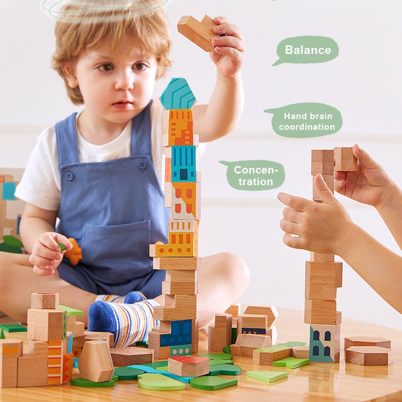 Let Us Build A City - Wooden Blocks (79 Pcs)