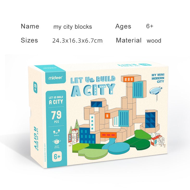 Let Us Build A City - Wooden Blocks (79 Pcs)