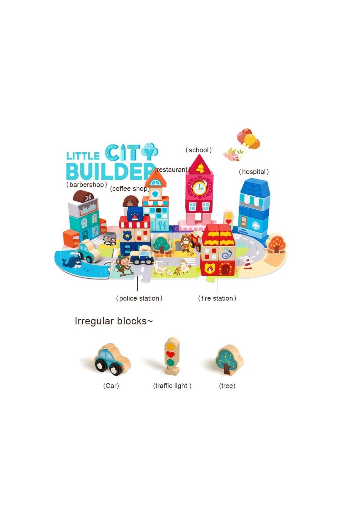 Little City Builder Blocks - 100 Pcs