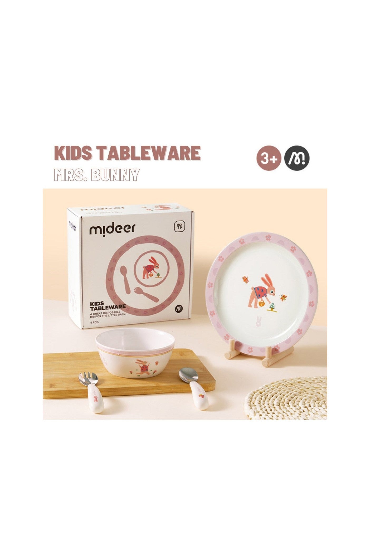 Kids Tableware Set - Mrs.Bunny