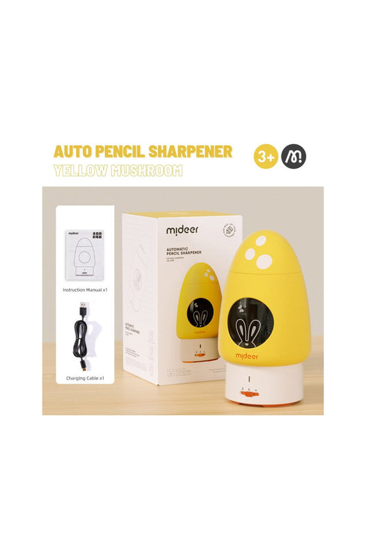 Automatic Pencil Sharpner - Yellow Mushroom