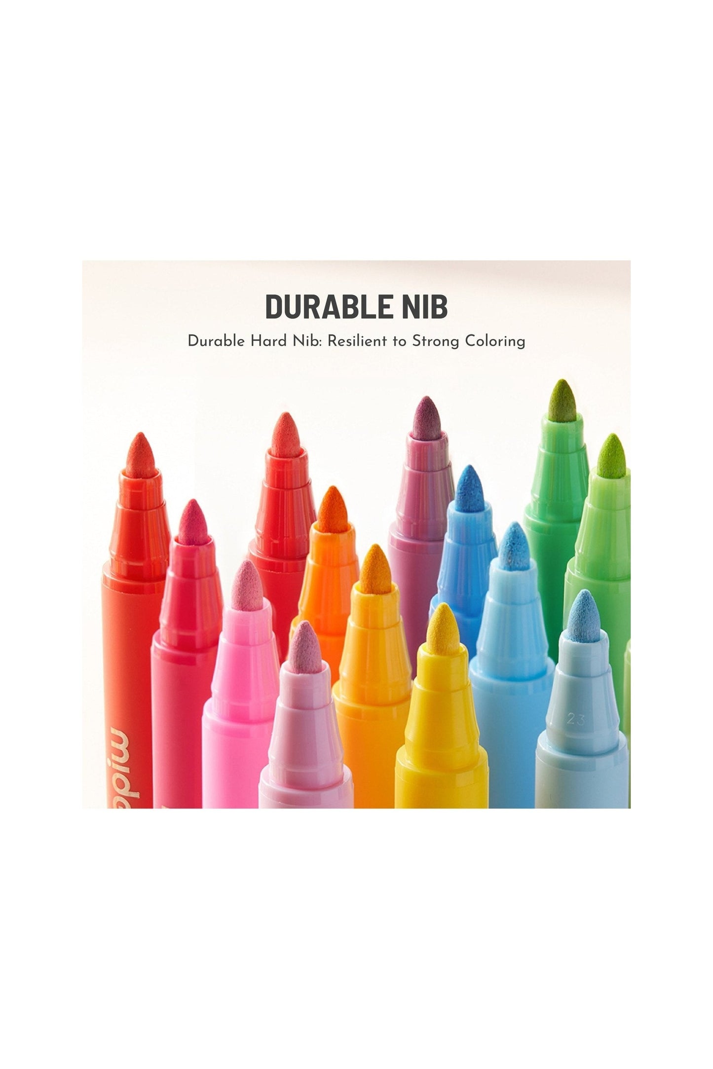 Round Nib Acrylic Markers - 12 Colors