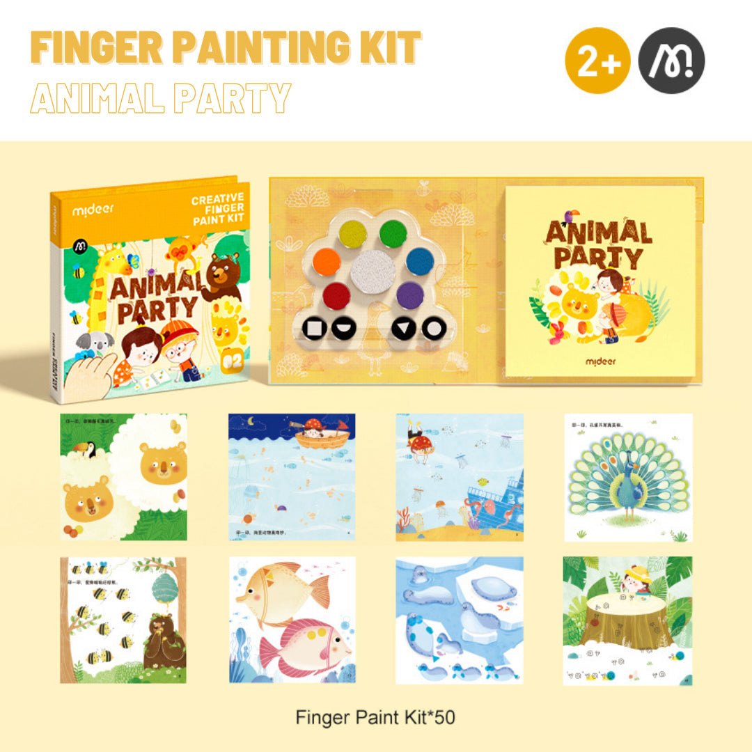 Finger Painting Kit - Animal Party