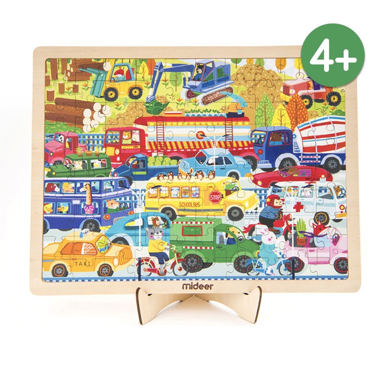 Wooden Puzzle - Traffic (100 Pcs)