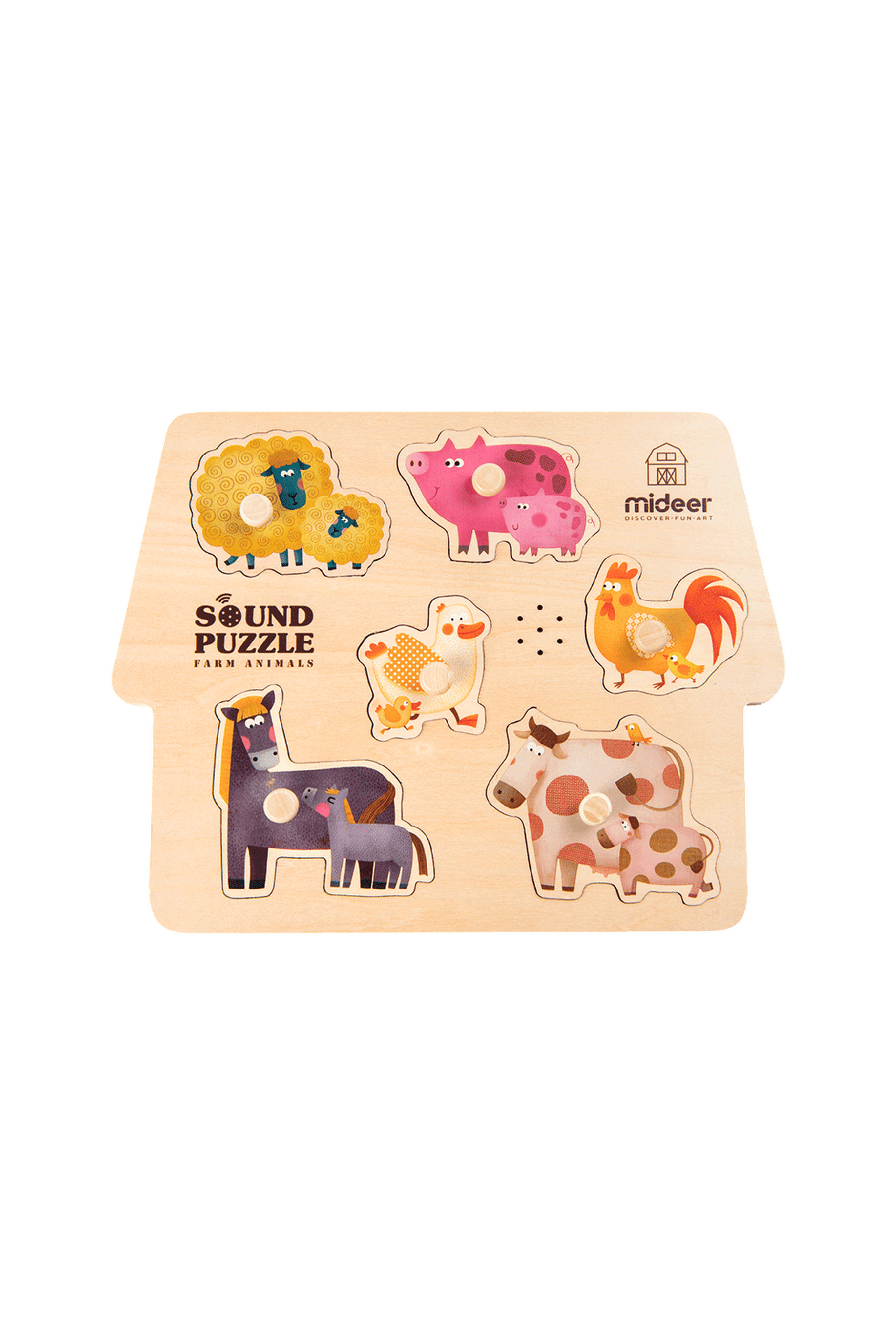 Wooden Sound Puzzle - Farm Animals