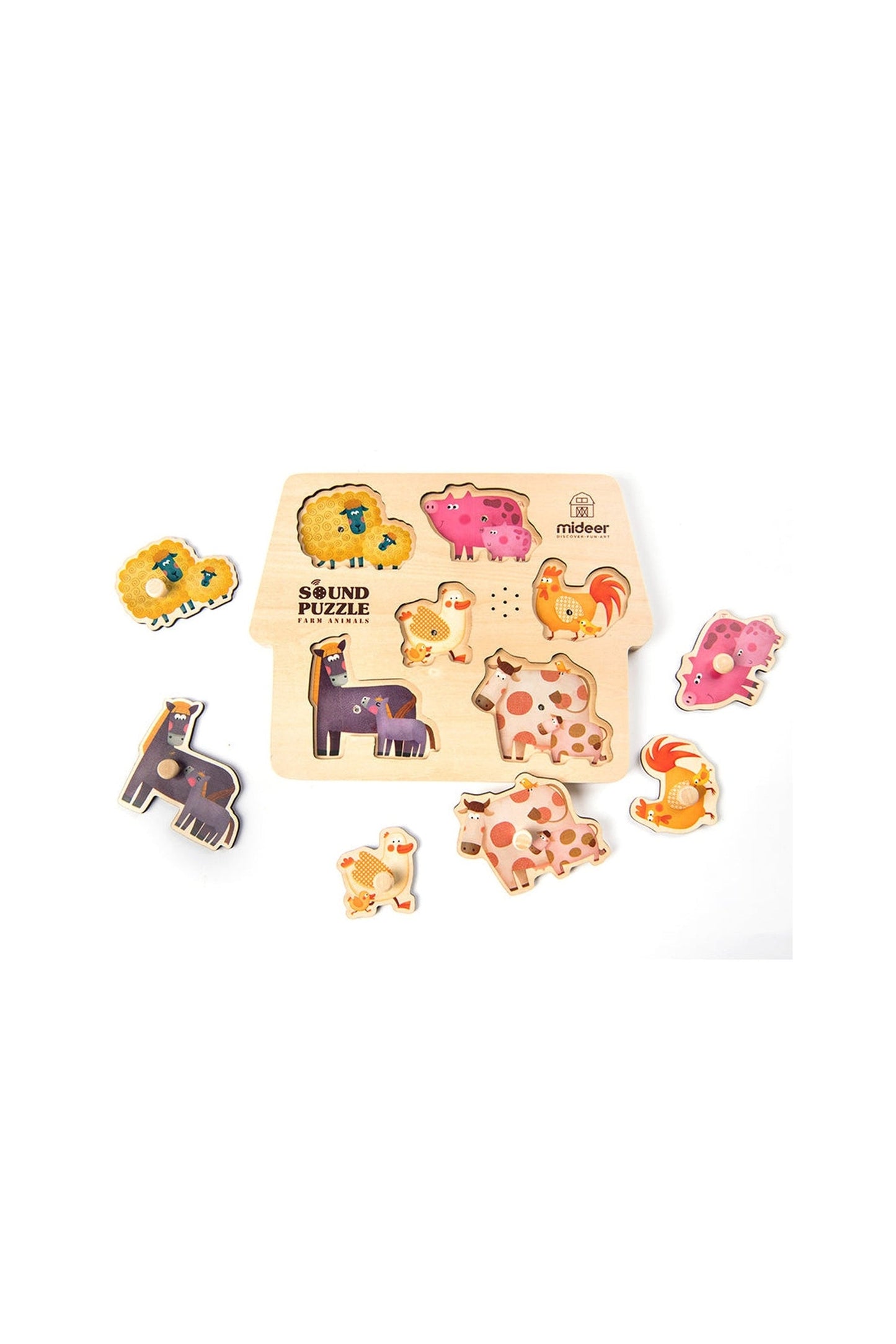 Wooden Sound Puzzle - Farm Animals