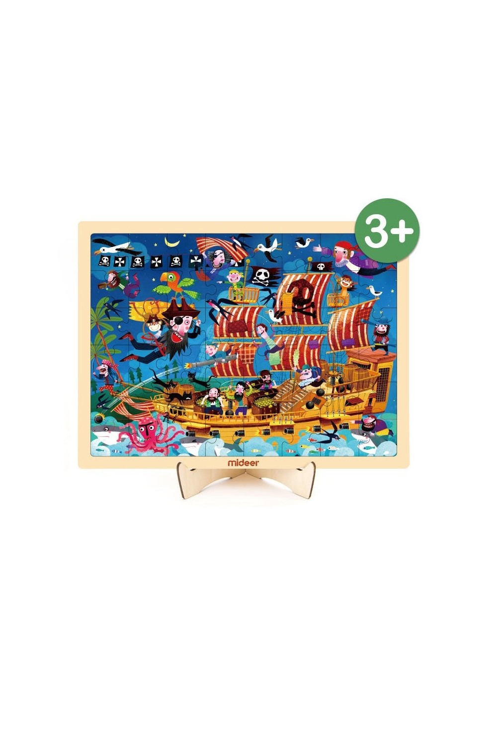 Wooden Puzzle - Pirates (48 Pcs)