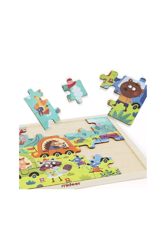 Wooden Puzzle Board - Safari (24 Pcs)