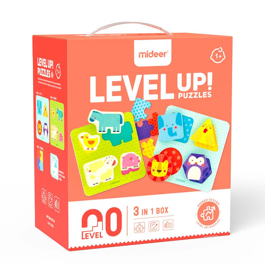 Level Up Puzzles - Friendly Animals (3 In 1) Level 0