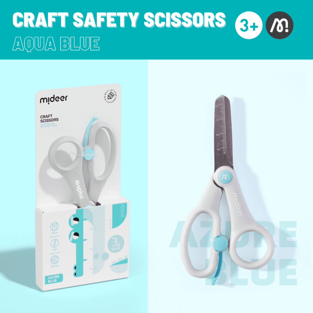 Kids Safety Scissors - Aqua Blue