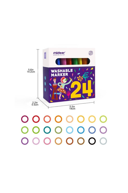 Washable Markers - 24 Colors