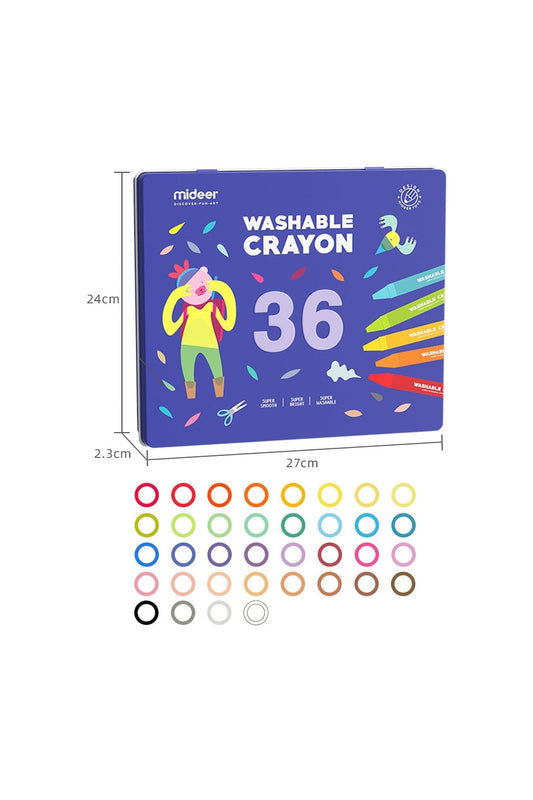 Washable Crayons - 36 Colours