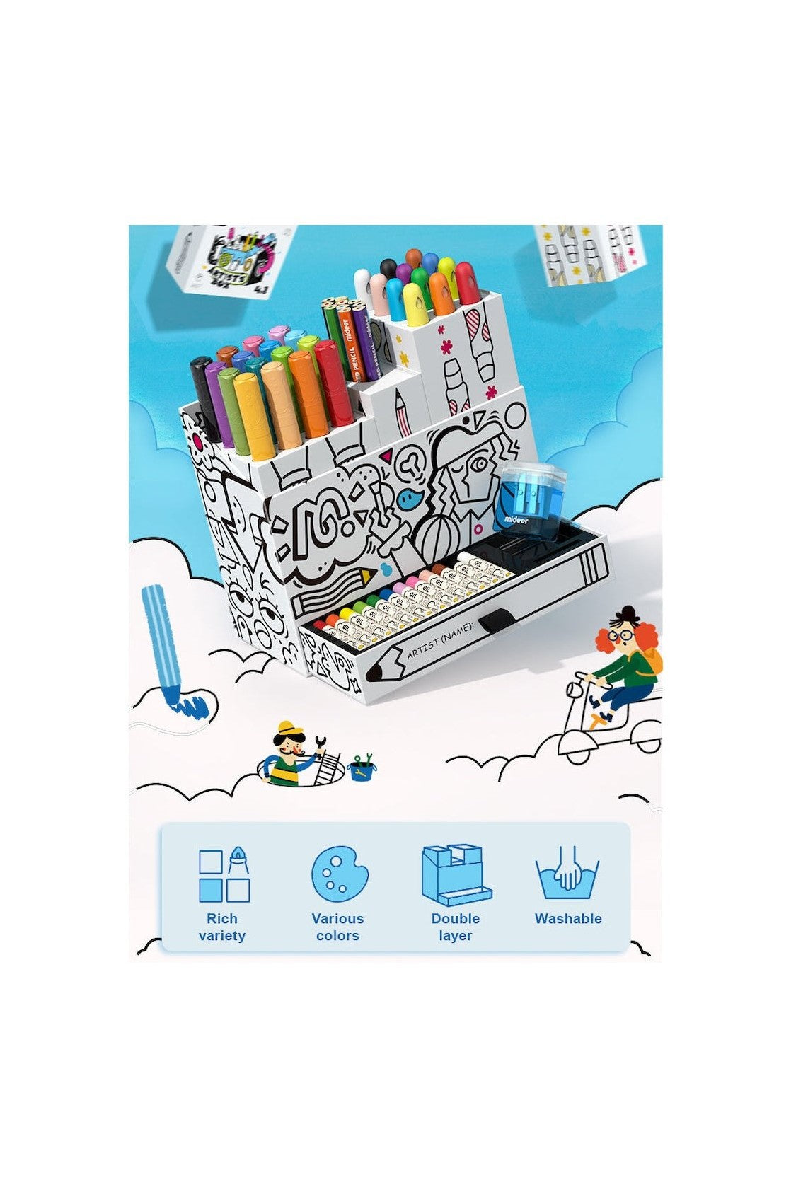 Artist Box (Coloring Set - 52 Pcs)