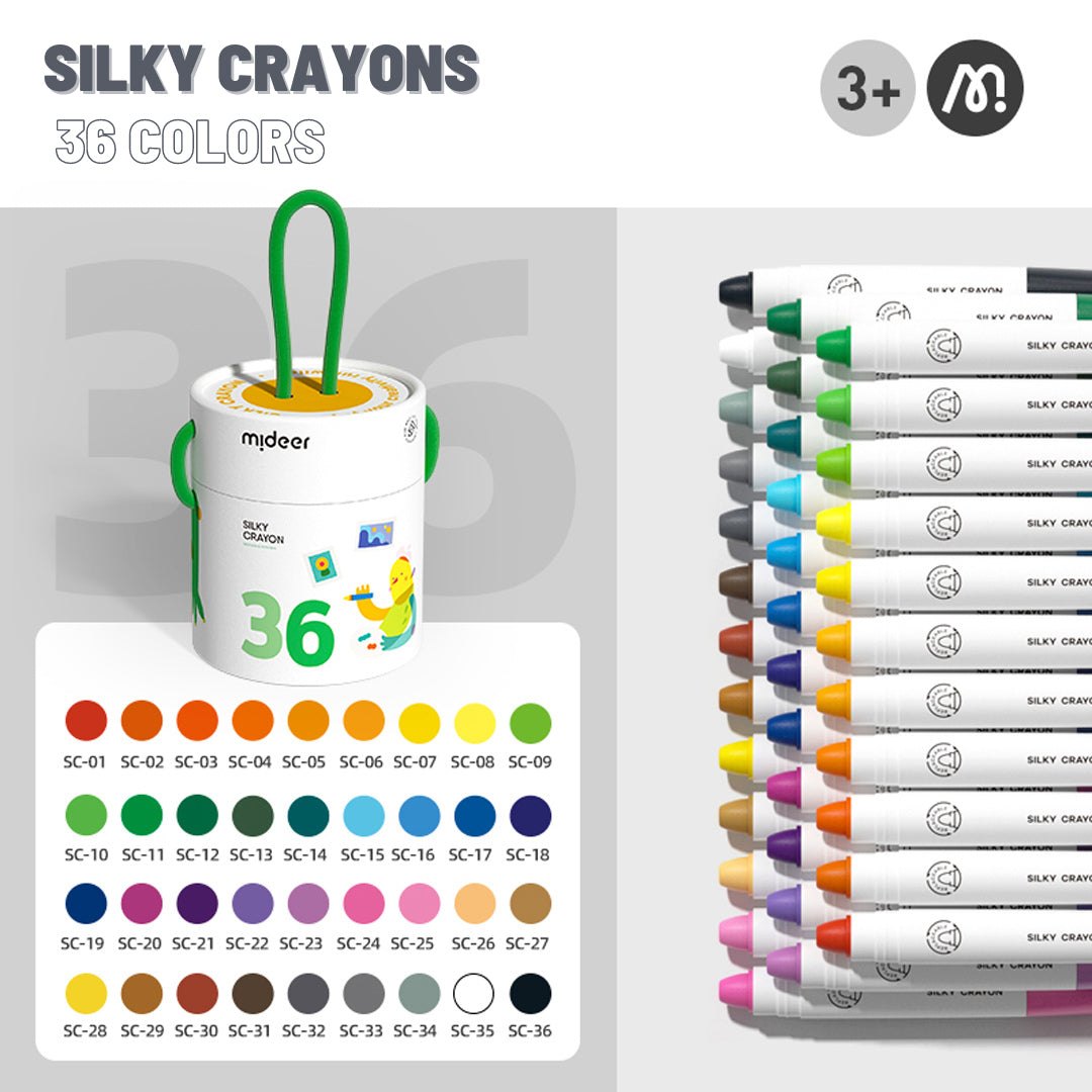 Rotary Washable Crayons - 36 Colors