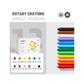 Rotary Crayon Refills - 12 Colors