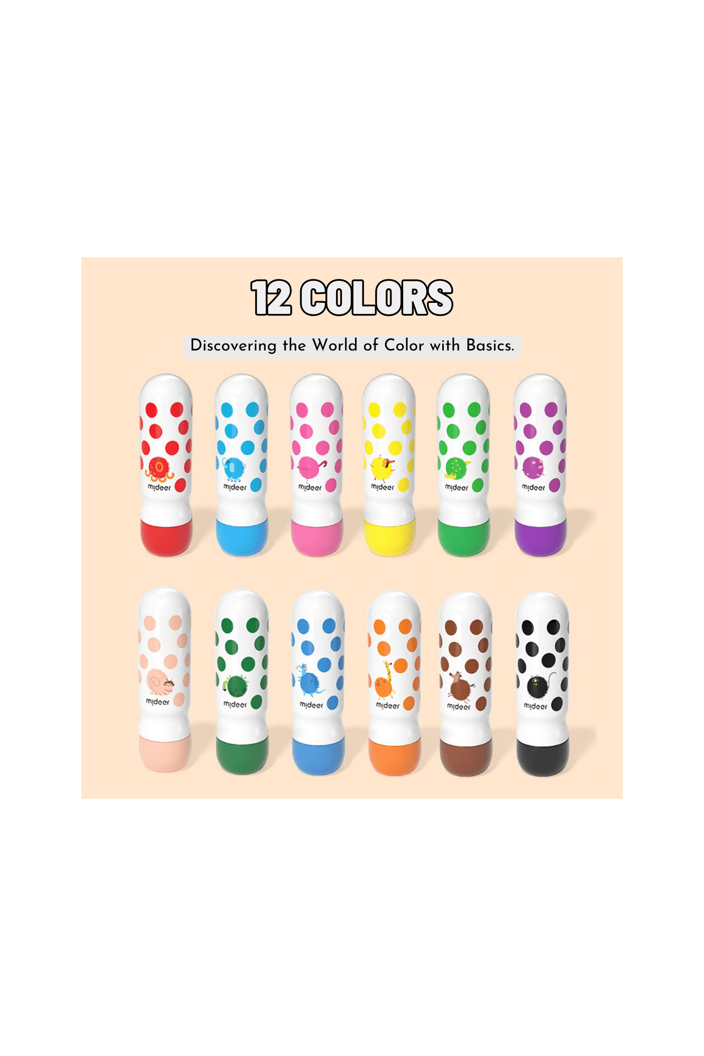 Magic Dot Markers - 12 Colors