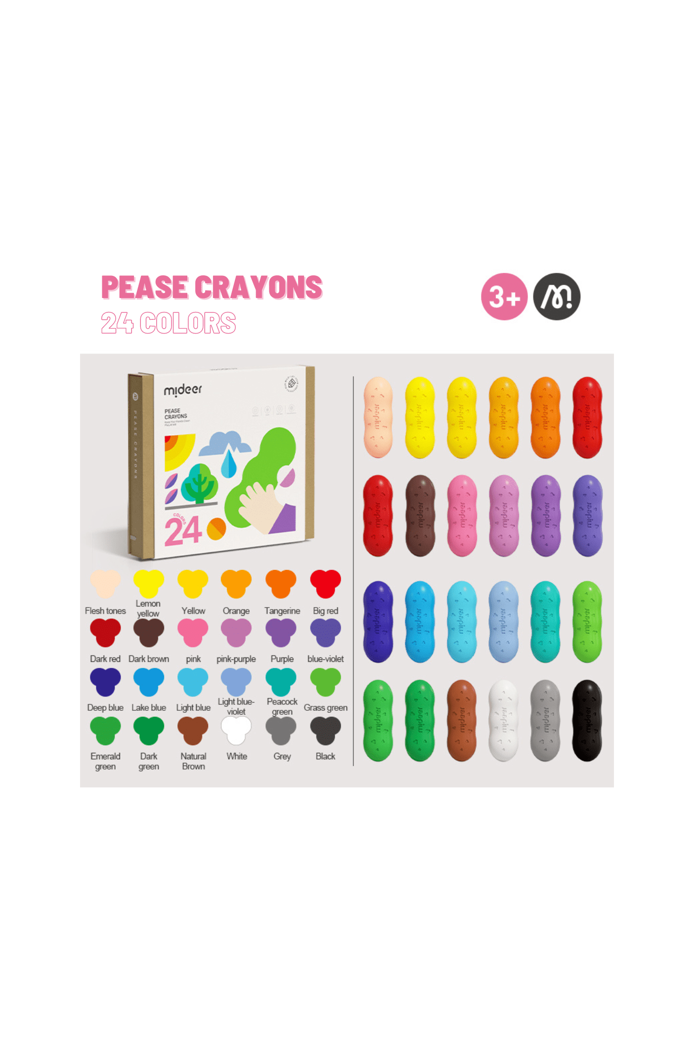 Pease Crayons - 24 Colors