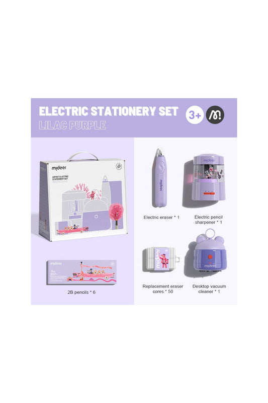 Electric Stationery Set - Lilac Purple