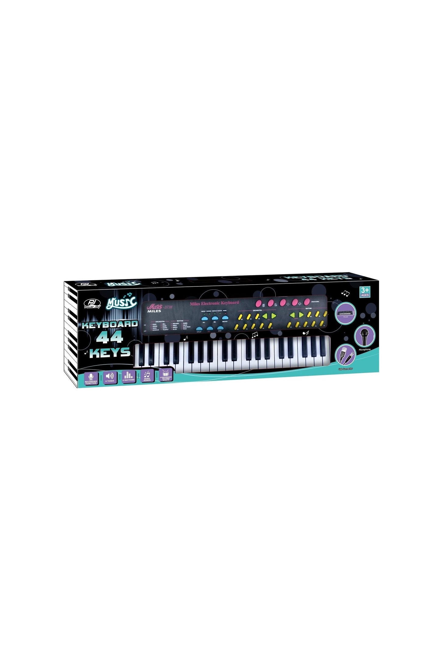 Power Joy Music Keyboard 44keys with Mic