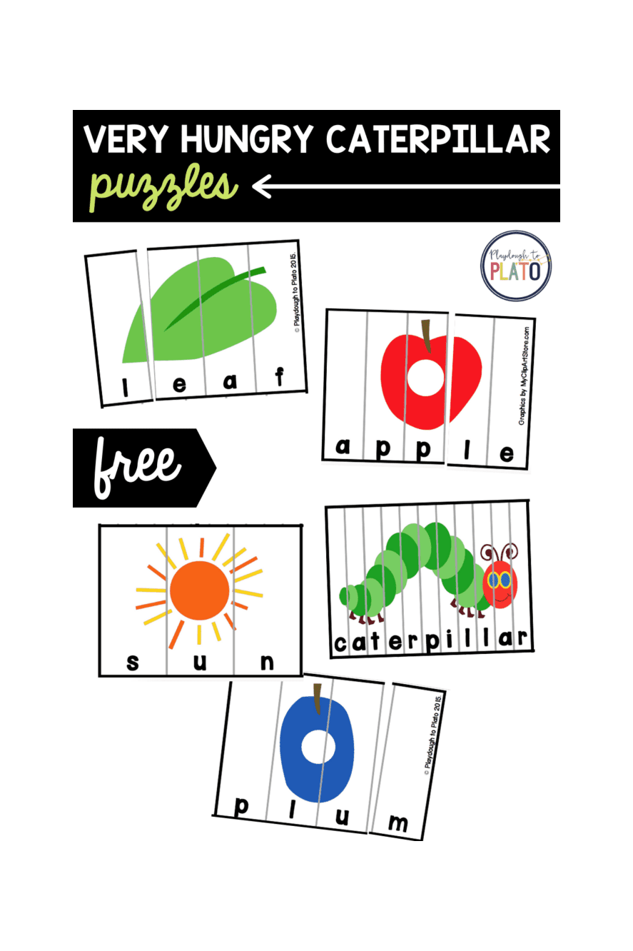 The Very Hungry Caterpillar Puzzle Squares