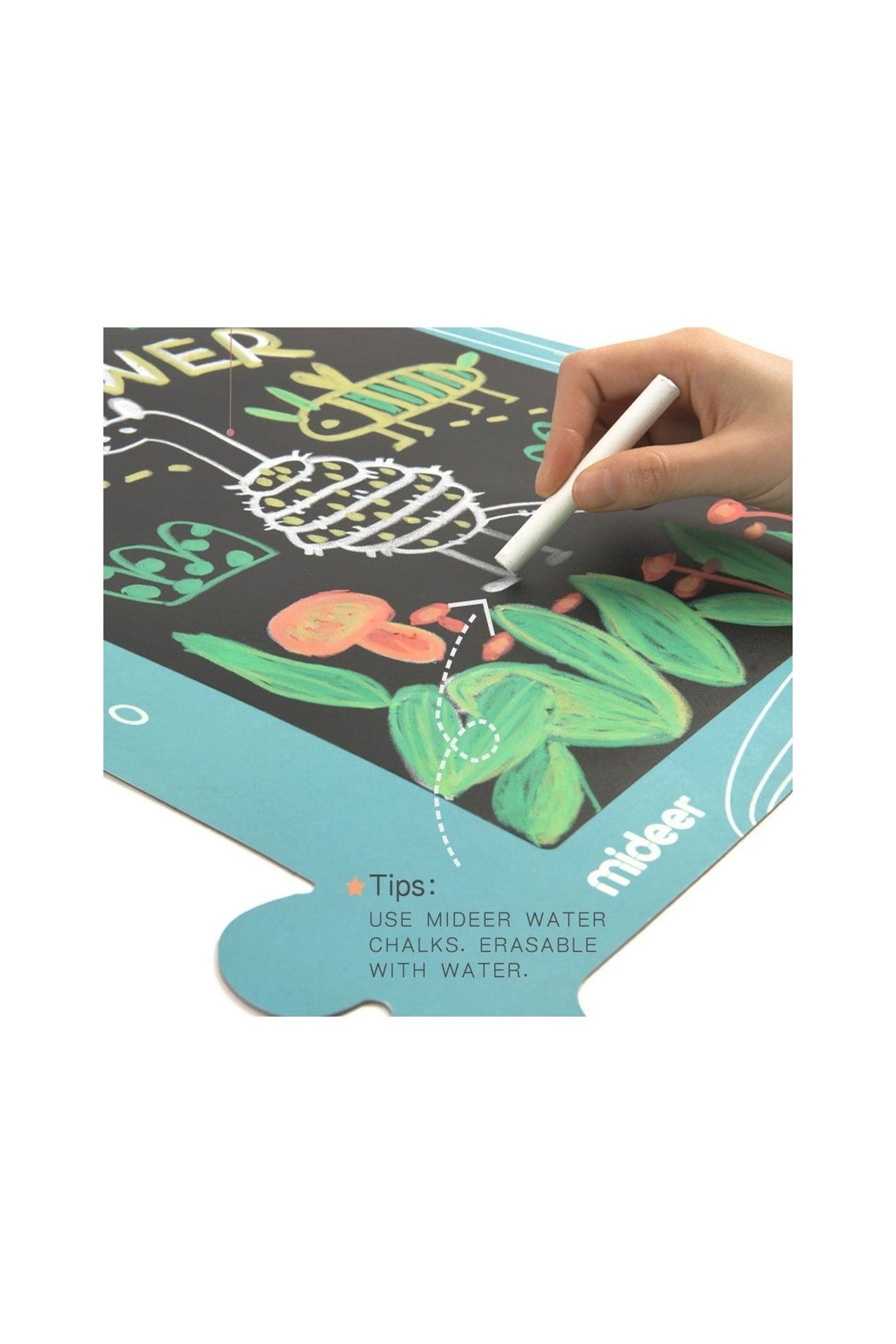 Magnetic Blackboard Sticker - Hippo