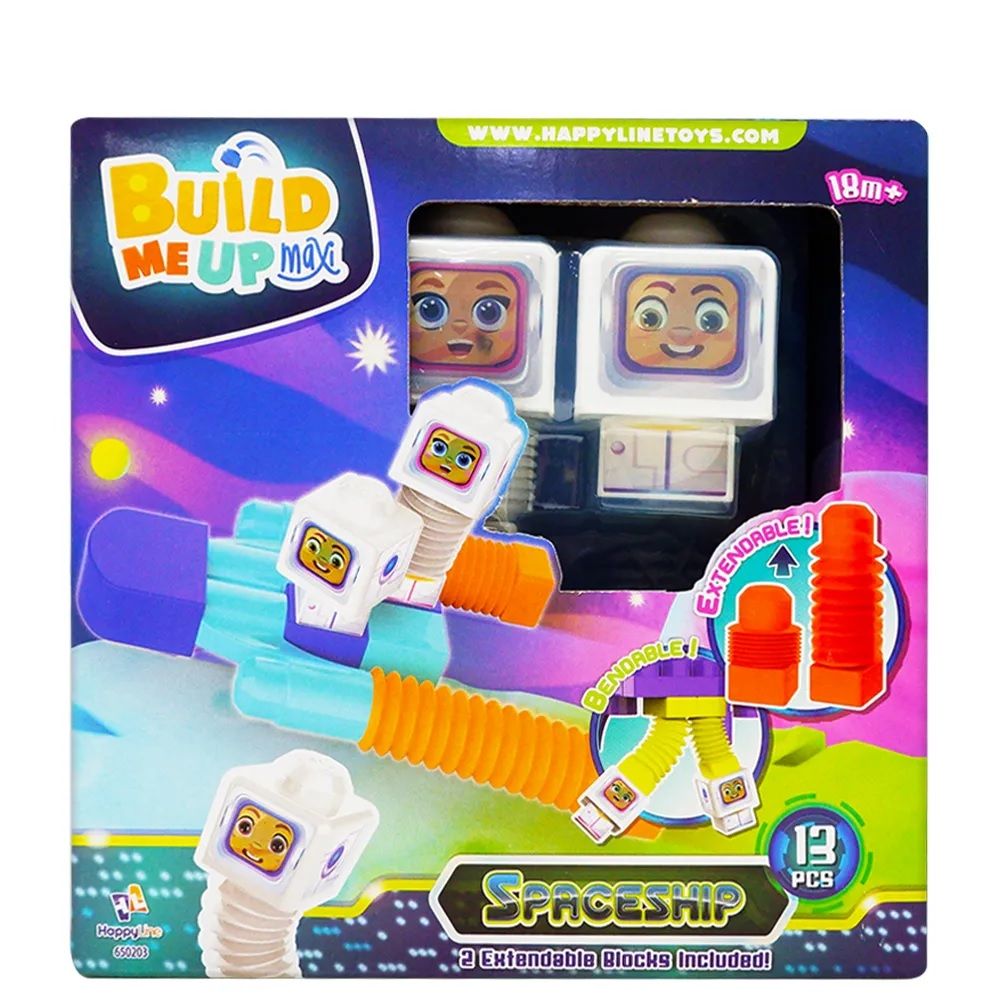 Happy Line - Build Me Up Maxi Spaceship Blocks 13 Pieces